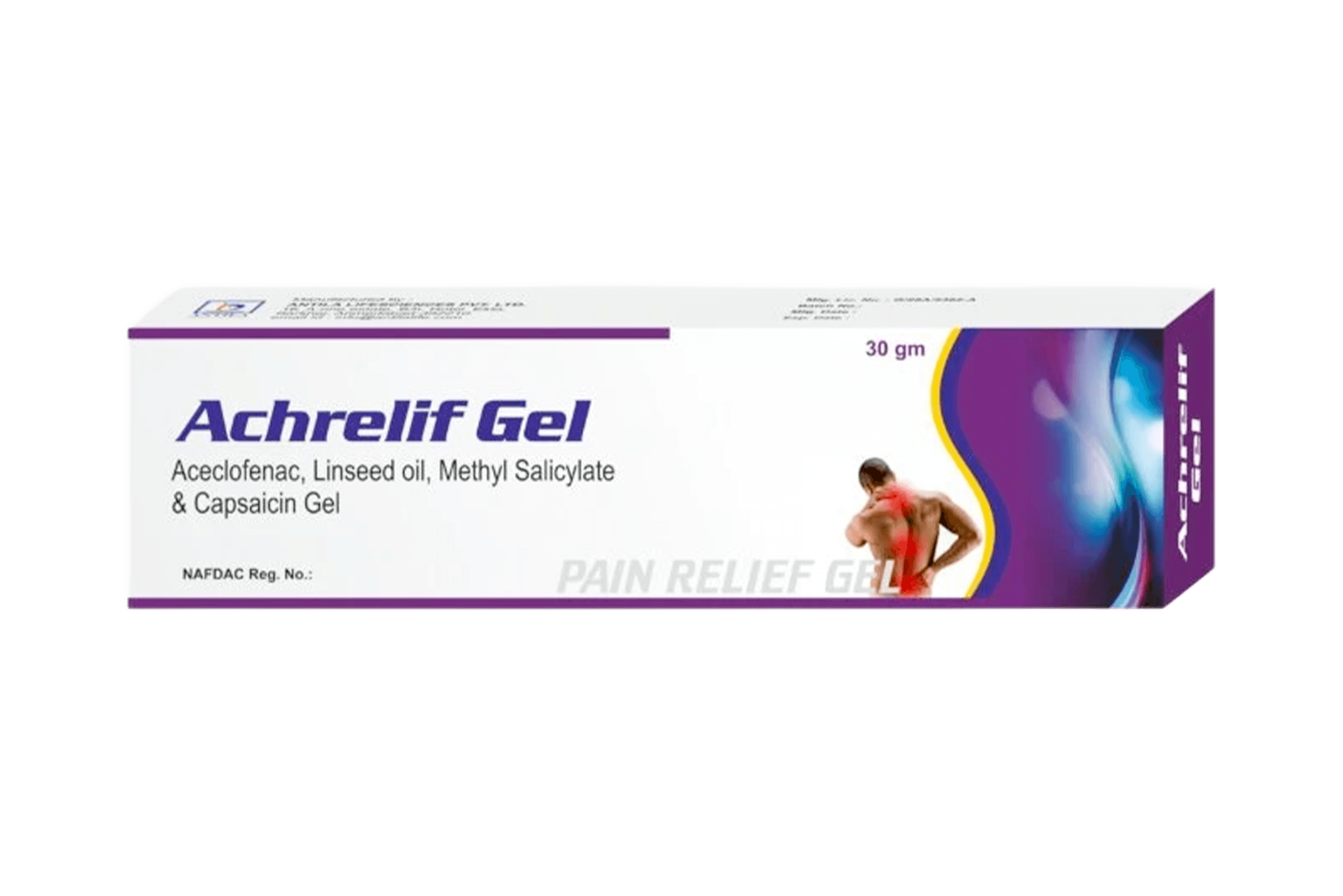 Achrelif Gel packaging