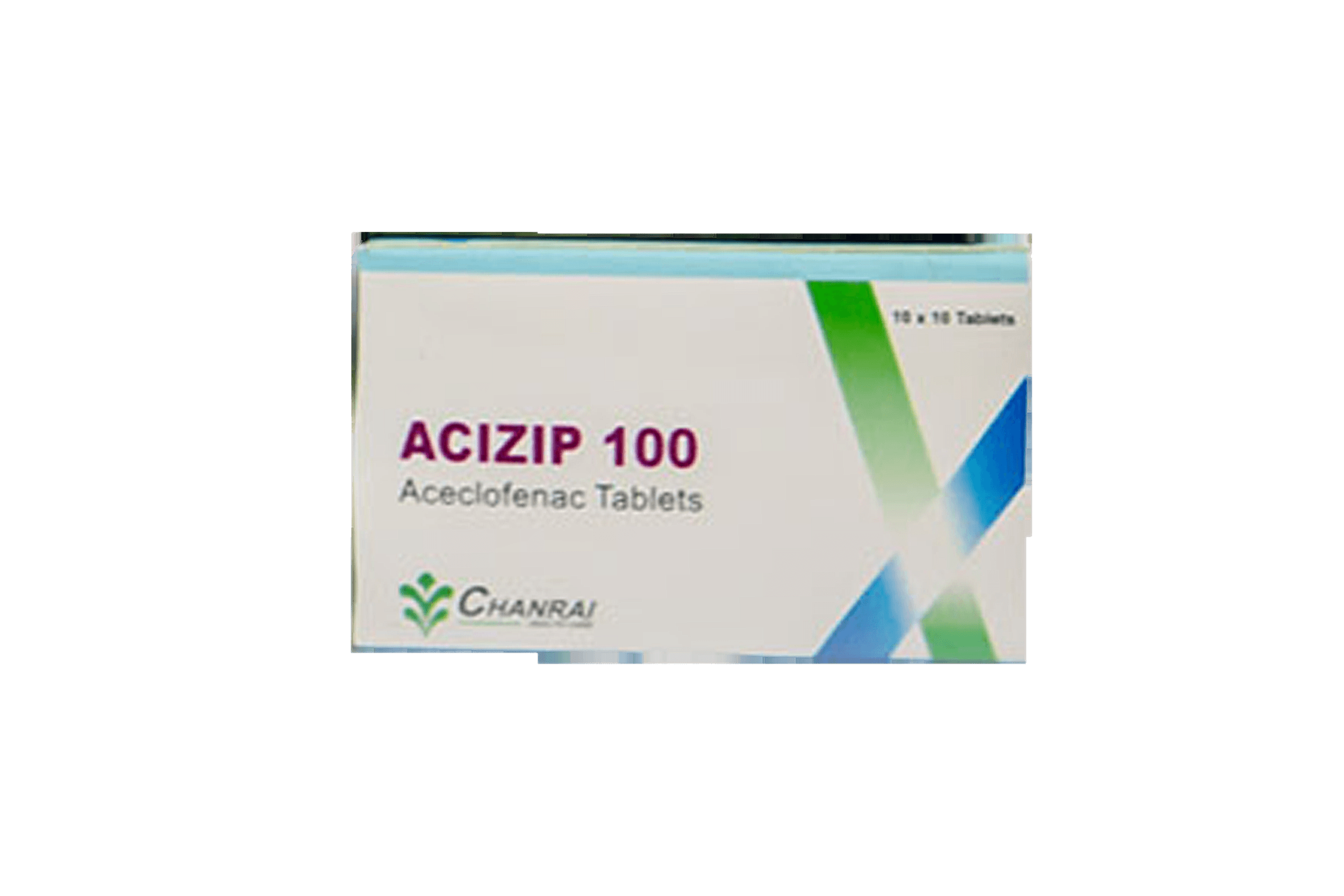 Acizip-100 Tablets packaging