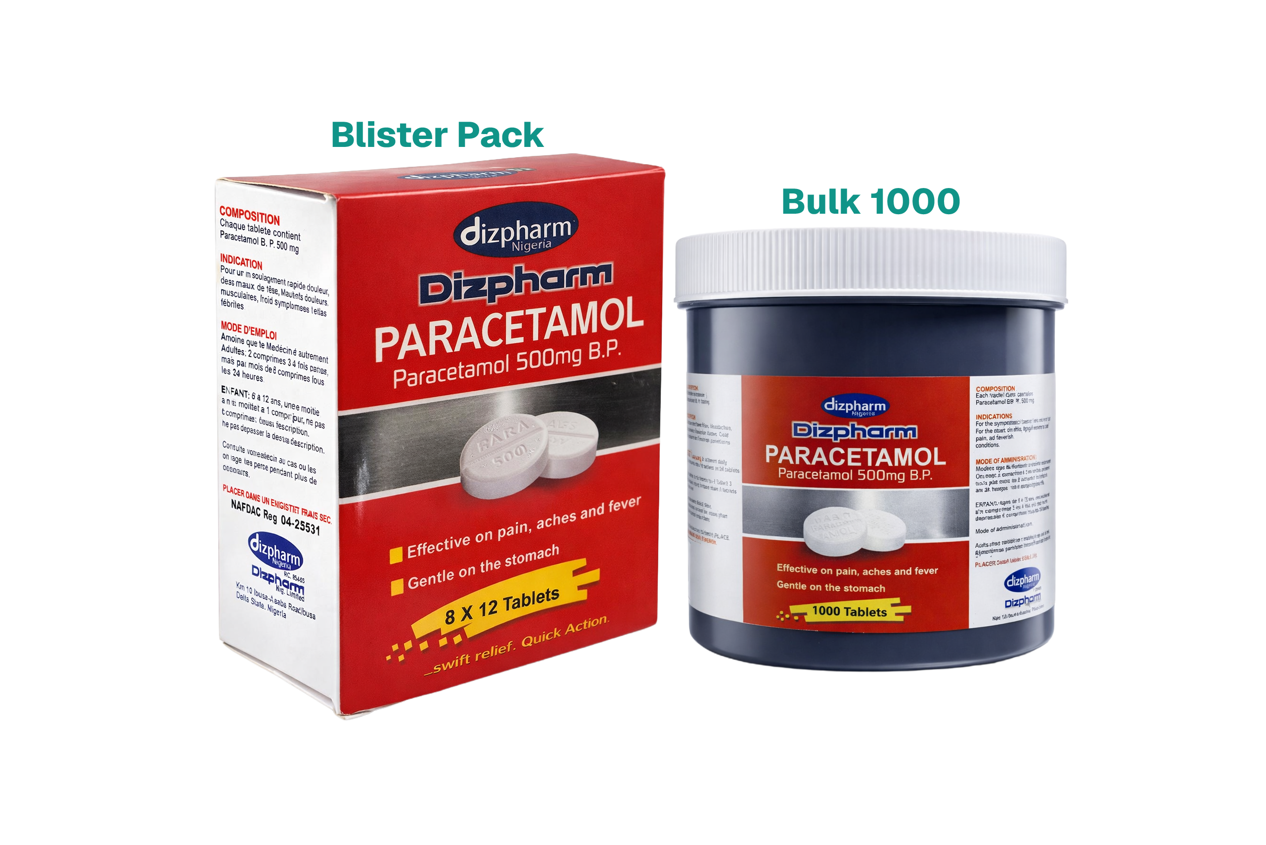 Dizpharm Paracetamol packaging